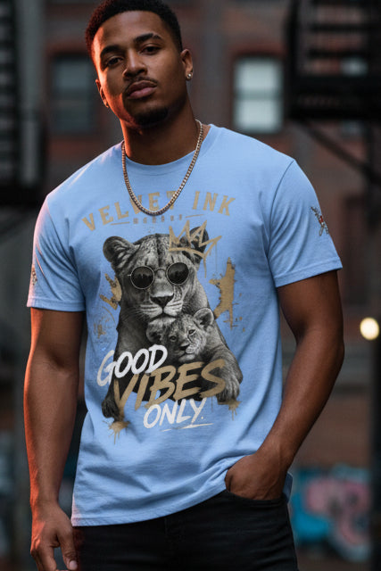 V.I.M 'Good Vibes' Lion Family Tee - Velvet Ink Market (V.I.M)