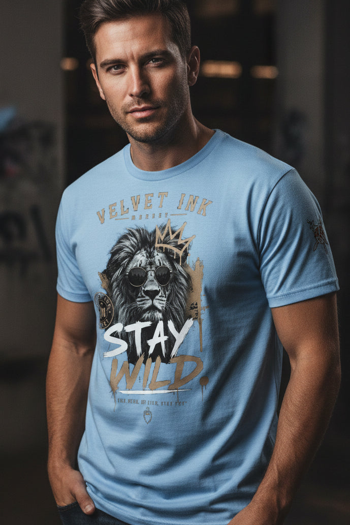 V.I.M 'Stay Wild' Lion Tee - Velvet Ink Market (V.I.M)