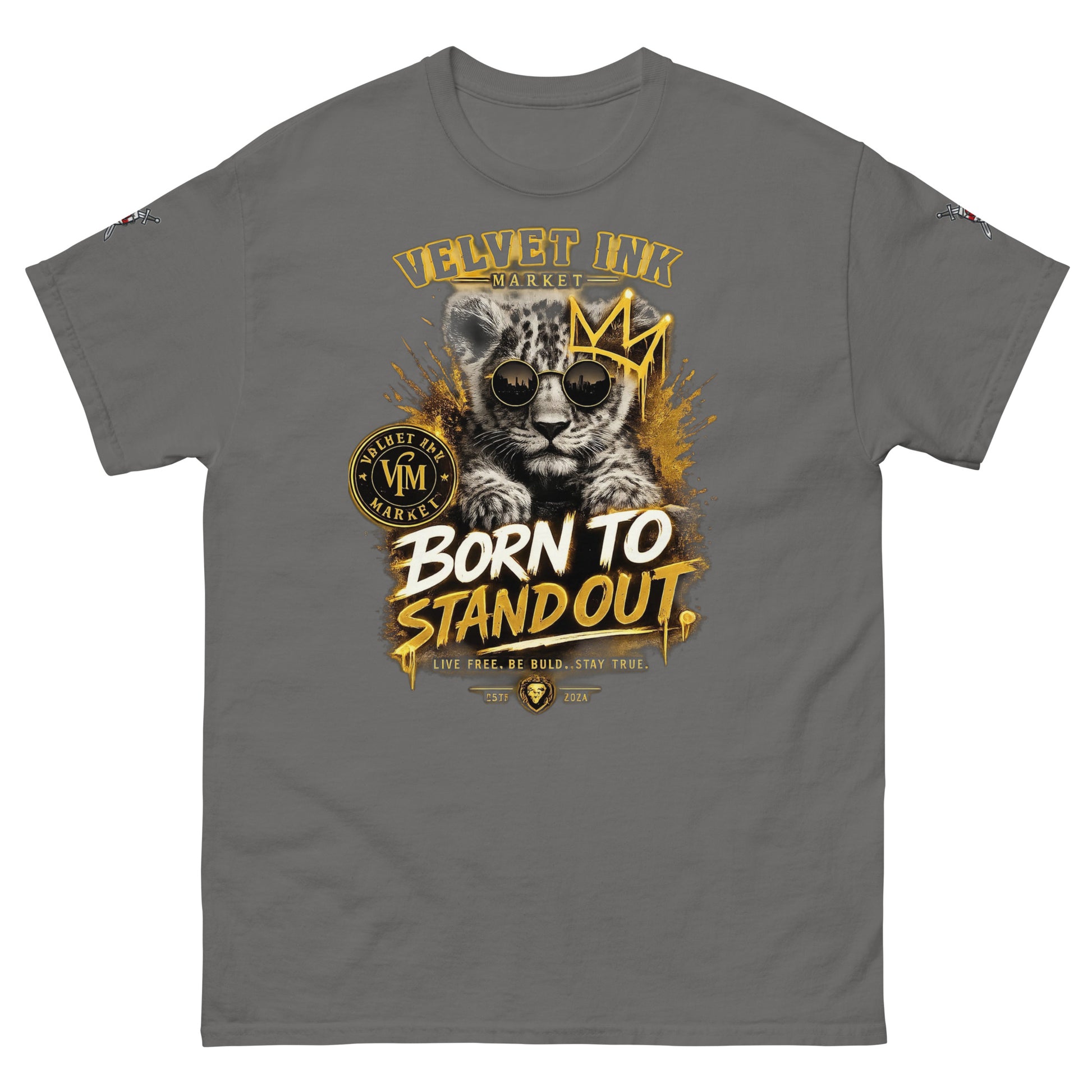 V.I.M 'Born to Stand Out' Lion Cub Tee - Velvet Ink Market (V.I.M)
