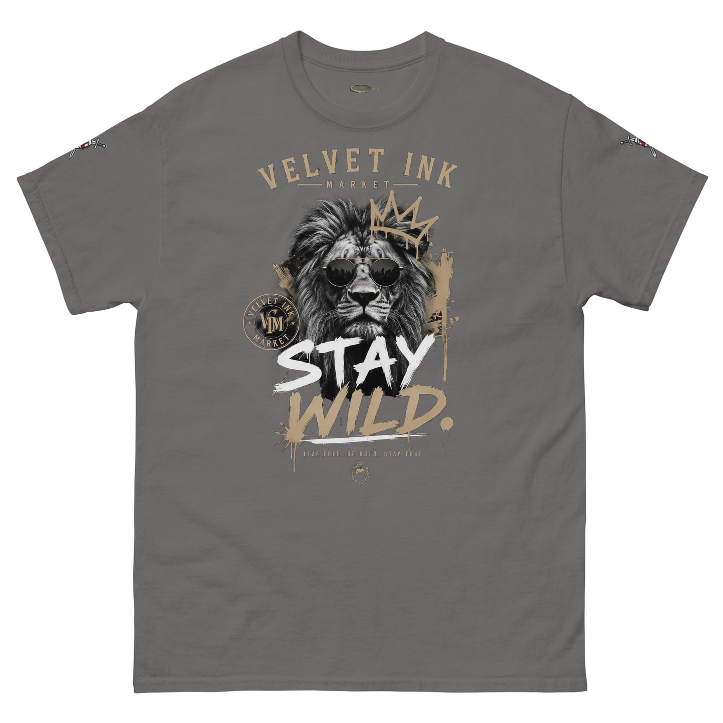V.I.M 'Stay Wild' Lion Tee - Velvet Ink Market (V.I.M)