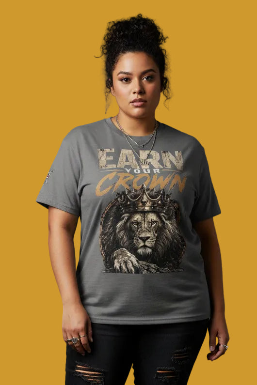 V.I.M 'Earn Your Crown' Lion Tee - Velvet Ink Market (V.I.M)