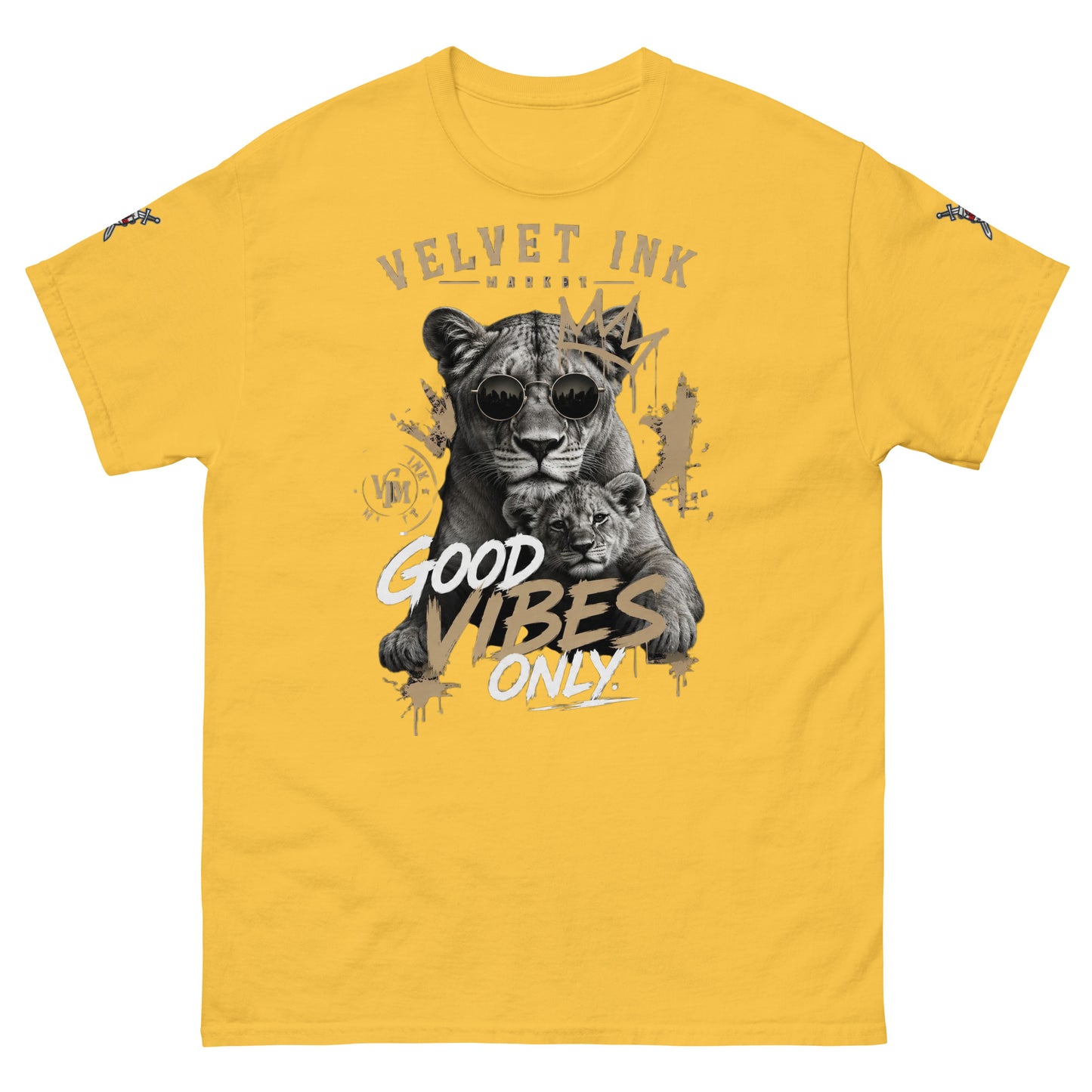 V.I.M 'Good Vibes' Lion Family Tee - Velvet Ink Market (V.I.M)