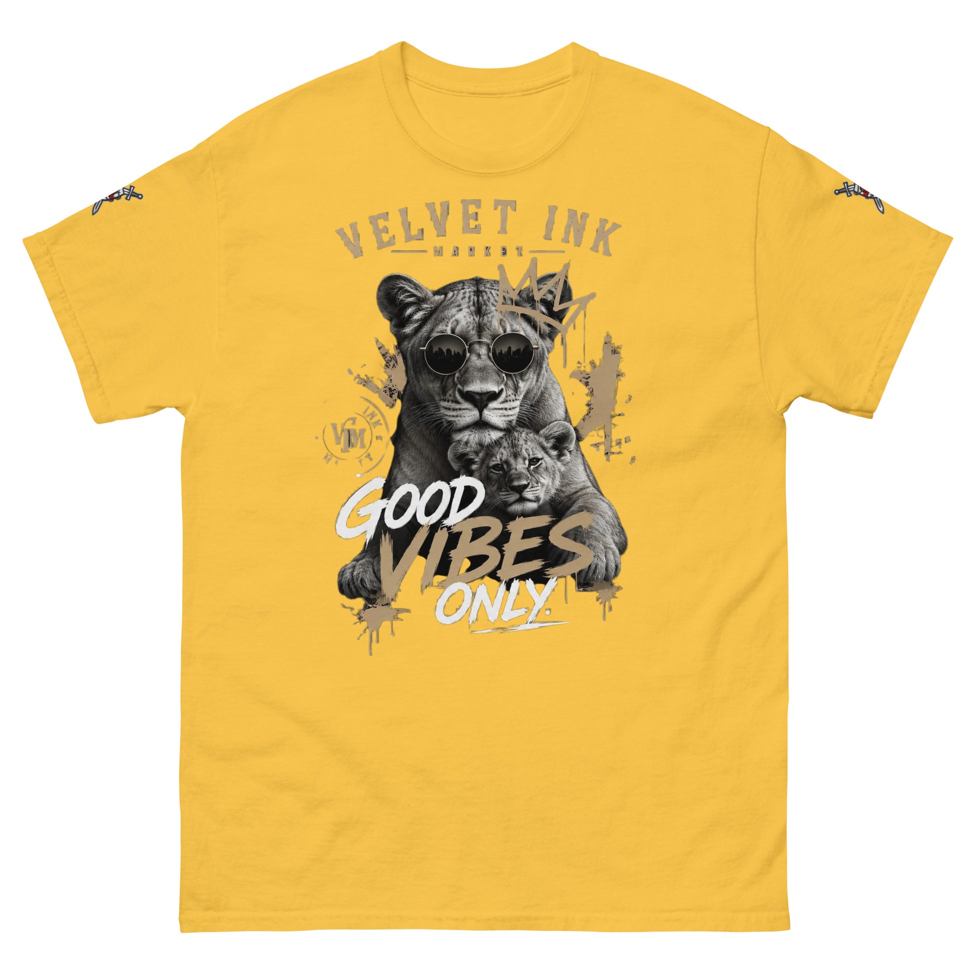 V.I.M 'Good Vibes' Lion Family Tee - Velvet Ink Market (V.I.M)
