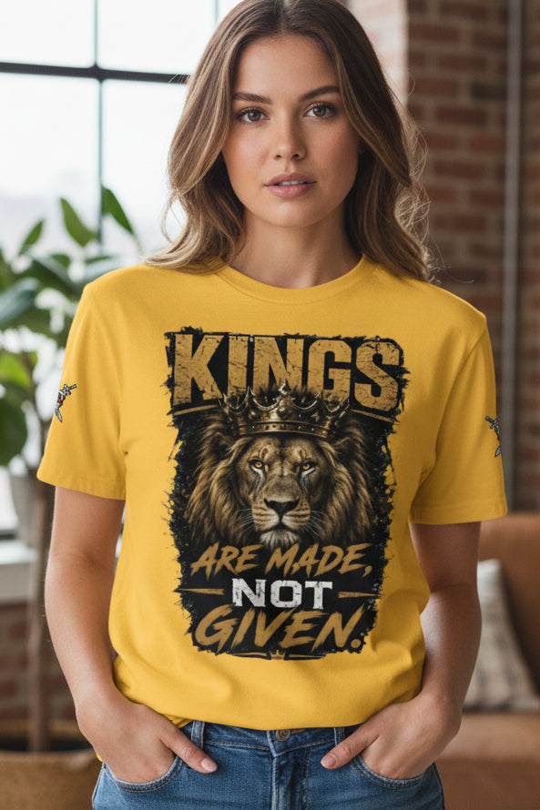 V.I.M 'Kings Are Made, Not Given' Lion Tee - Velvet Ink Market (V.I.M)