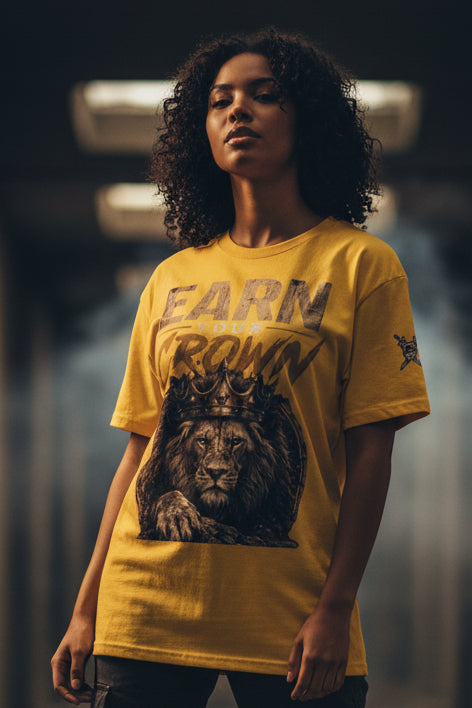 V.I.M 'Earn Your Crown' Lion Tee - Velvet Ink Market (V.I.M)