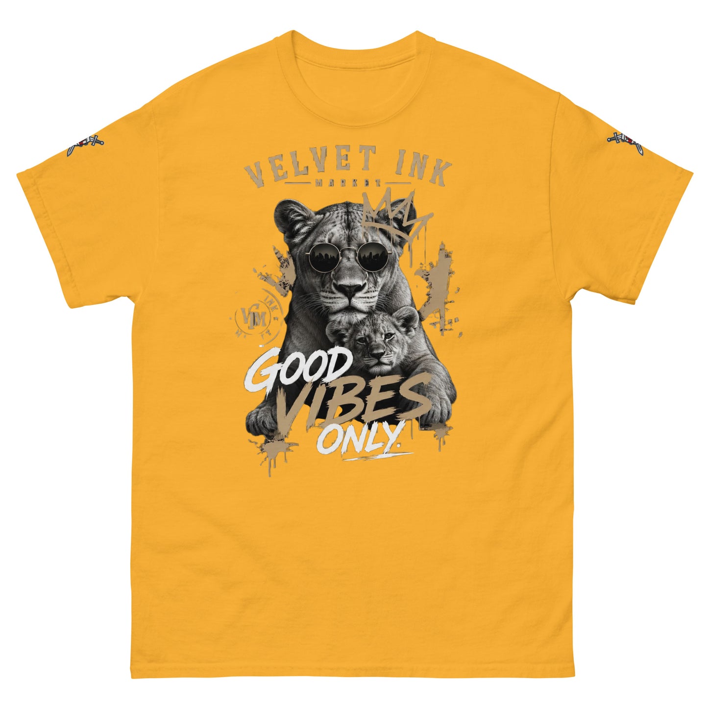V.I.M 'Good Vibes' Lion Family Tee - Velvet Ink Market (V.I.M)