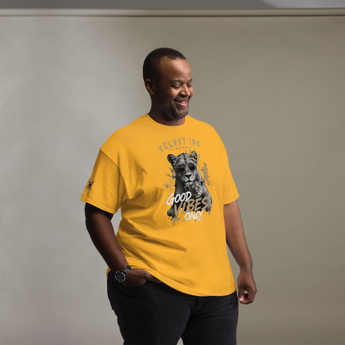 V.I.M 'Good Vibes' Lion Family Tee - Velvet Ink Market (V.I.M)