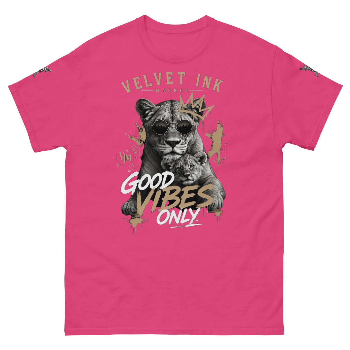 V.I.M 'Good Vibes' Lion Family Tee - Velvet Ink Market (V.I.M)