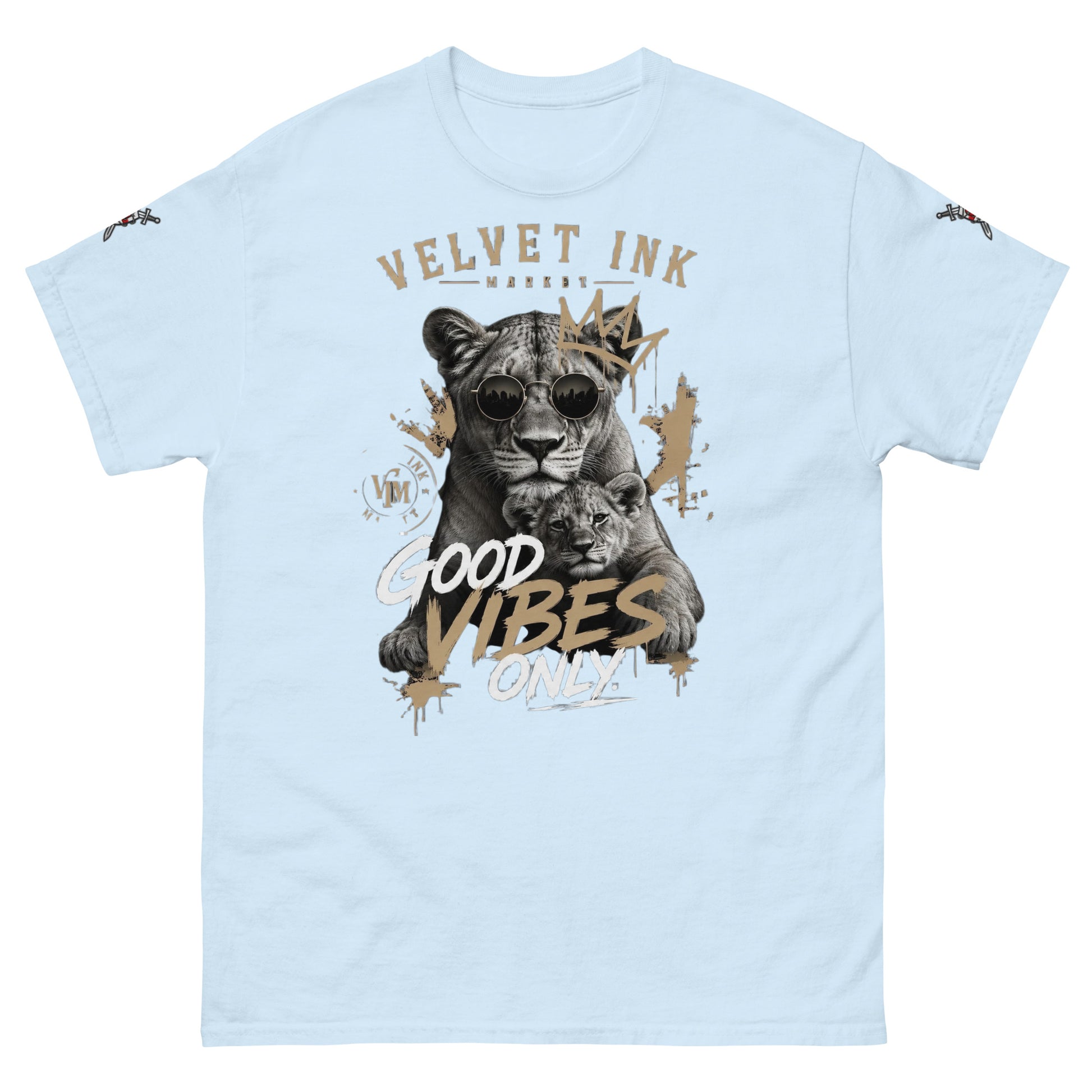 V.I.M 'Good Vibes' Lion Family Tee - Velvet Ink Market (V.I.M)