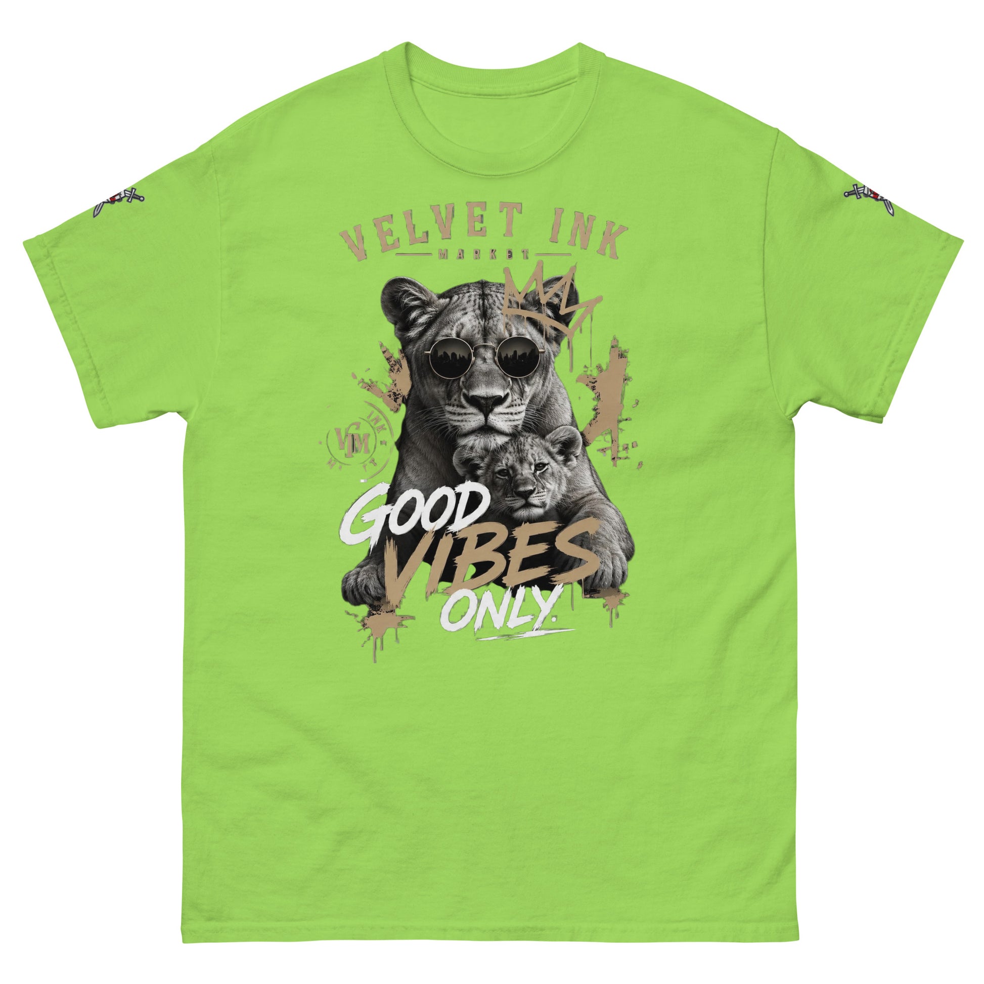V.I.M 'Good Vibes' Lion Family Tee - Velvet Ink Market (V.I.M)