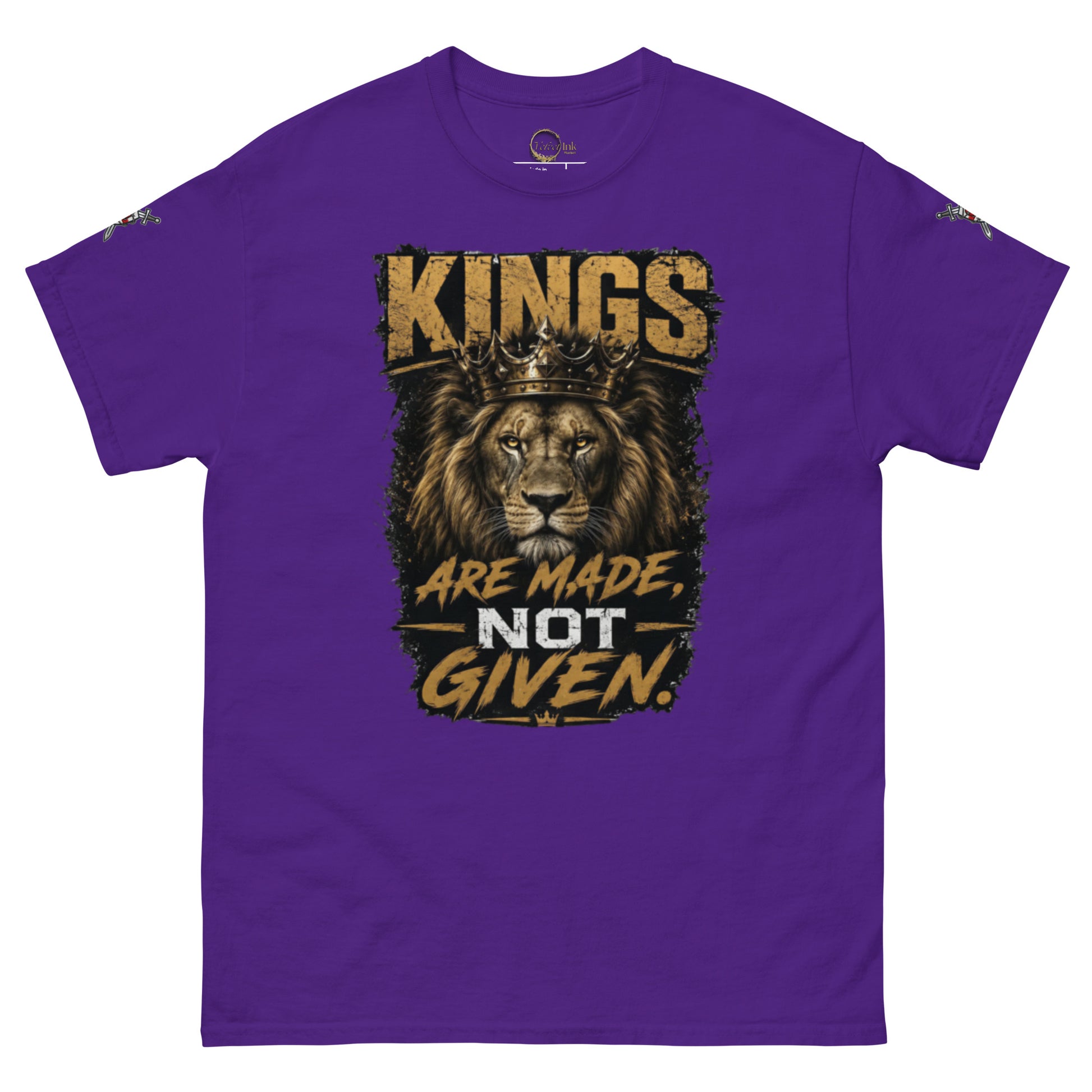 V.I.M 'Kings Are Made, Not Given' Lion Tee - Velvet Ink Market (V.I.M)