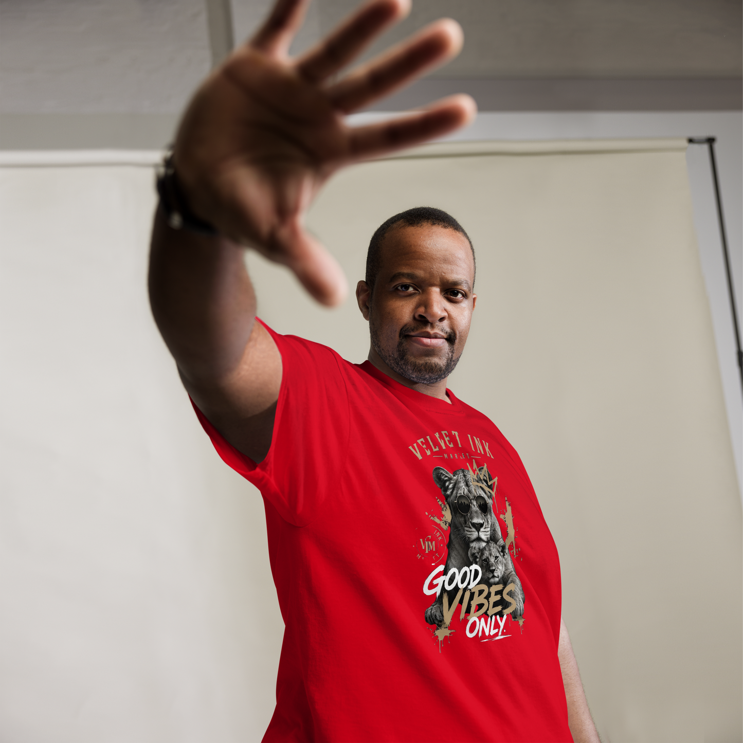V.I.M 'Good Vibes' Lion Family Tee - Velvet Ink Market (V.I.M)
