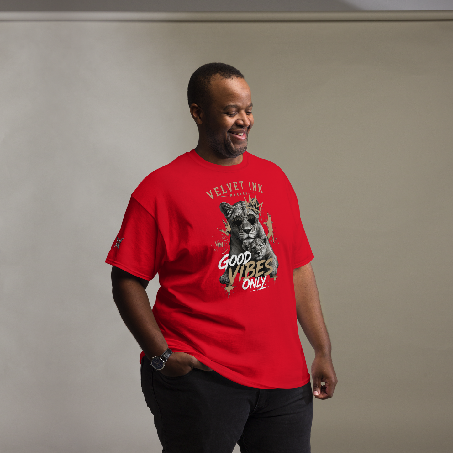 V.I.M 'Good Vibes' Lion Family Tee - Velvet Ink Market (V.I.M)