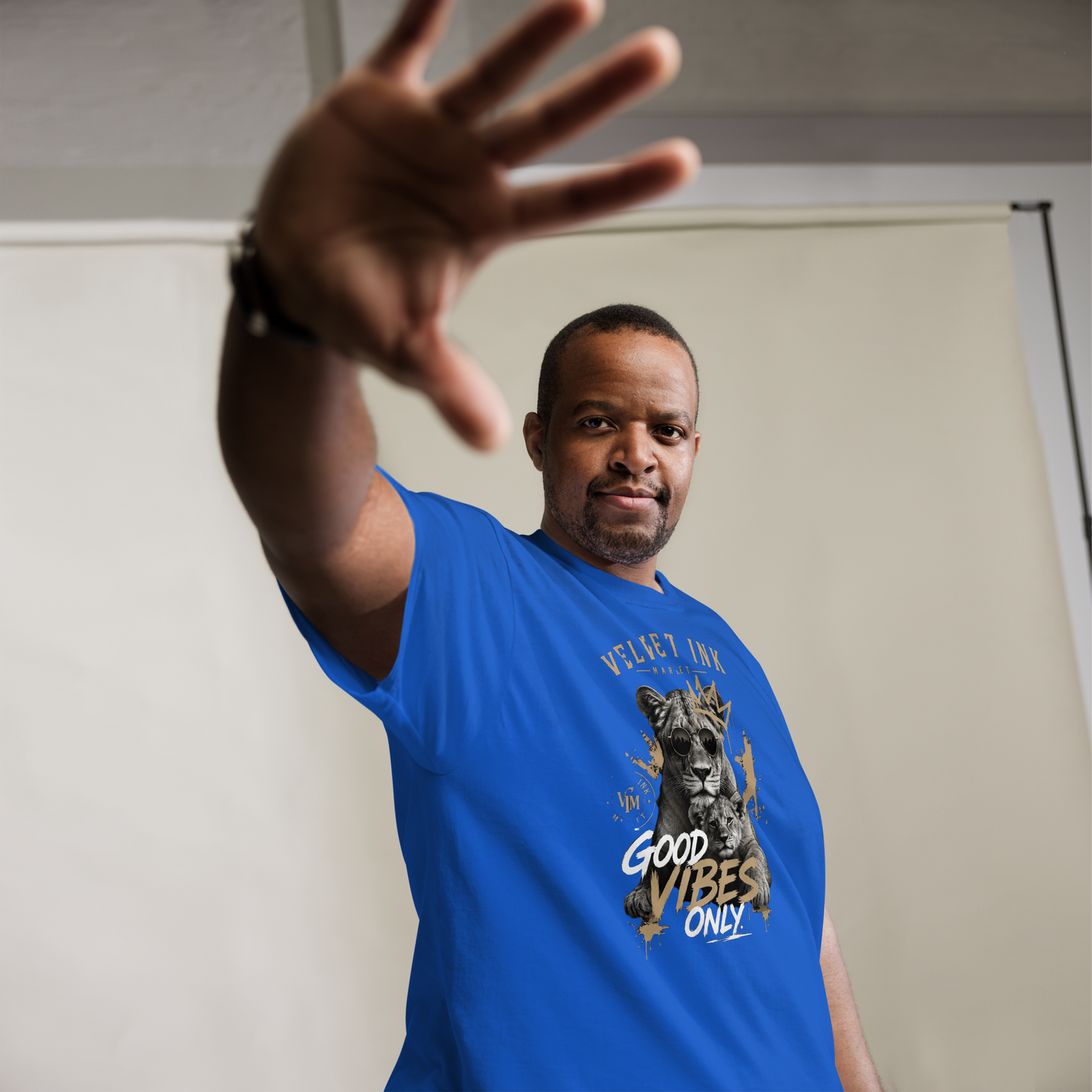 V.I.M 'Good Vibes' Lion Family Tee - Velvet Ink Market (V.I.M)