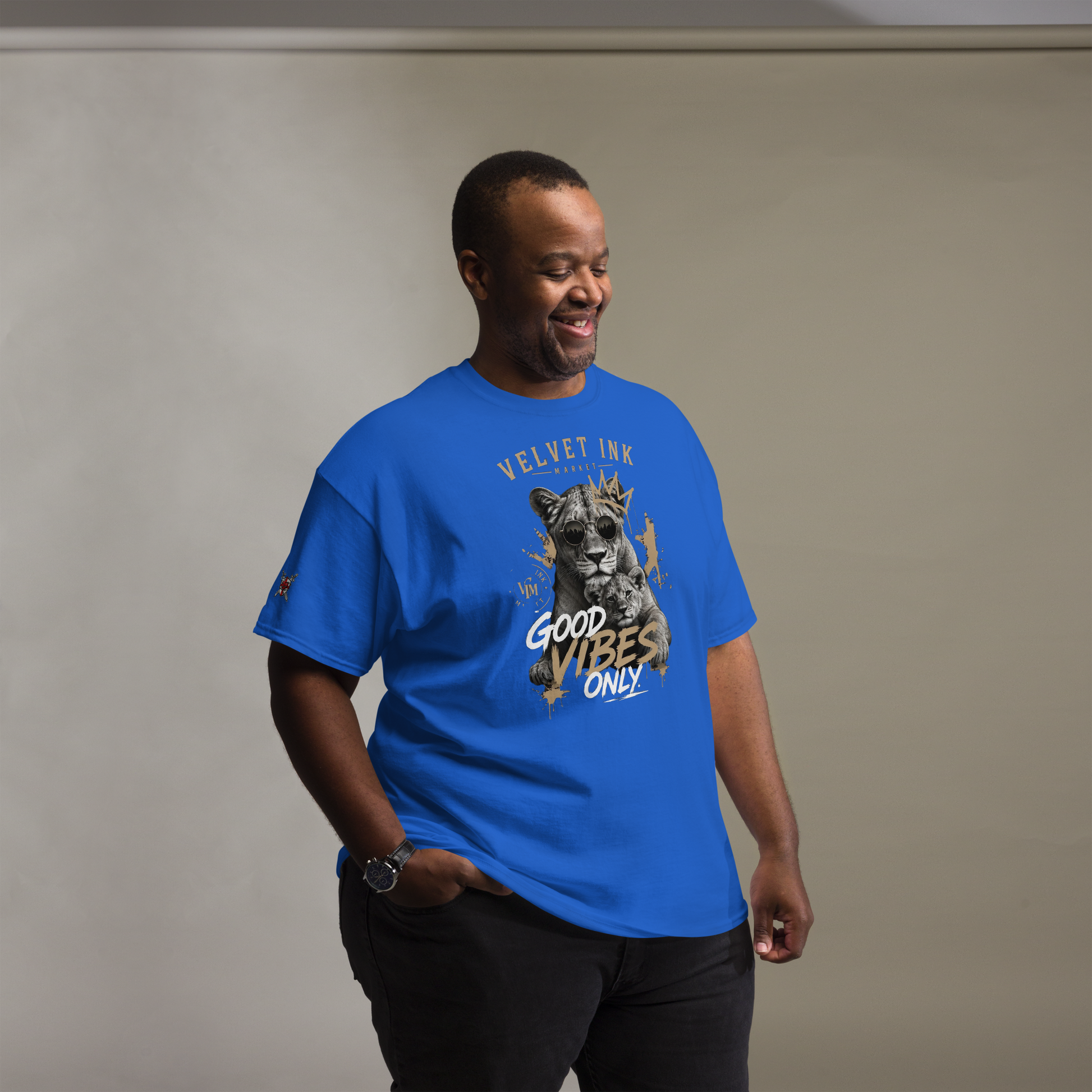 V.I.M 'Good Vibes' Lion Family Tee - Velvet Ink Market (V.I.M)