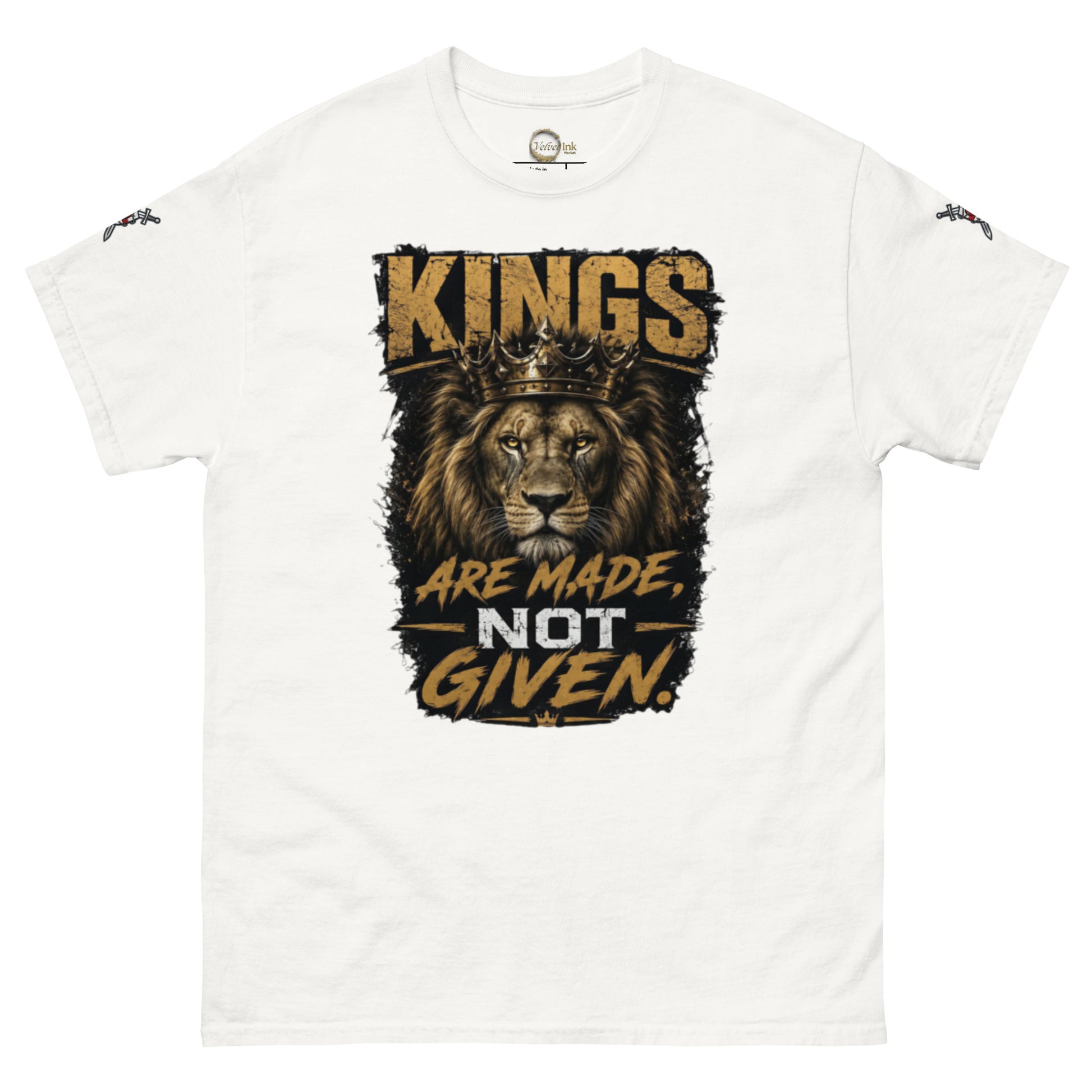 V.I.M 'Kings Are Made, Not Given' Lion Tee - Velvet Ink Market (V.I.M)
