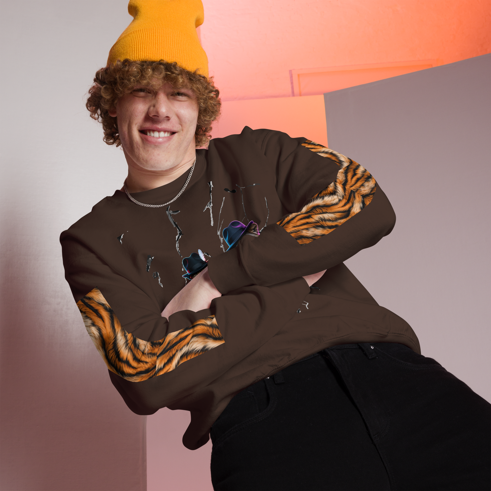 Wild Boys Feline Edition Graphic Sweatshirt - Velvet Ink Market (V.I.M)