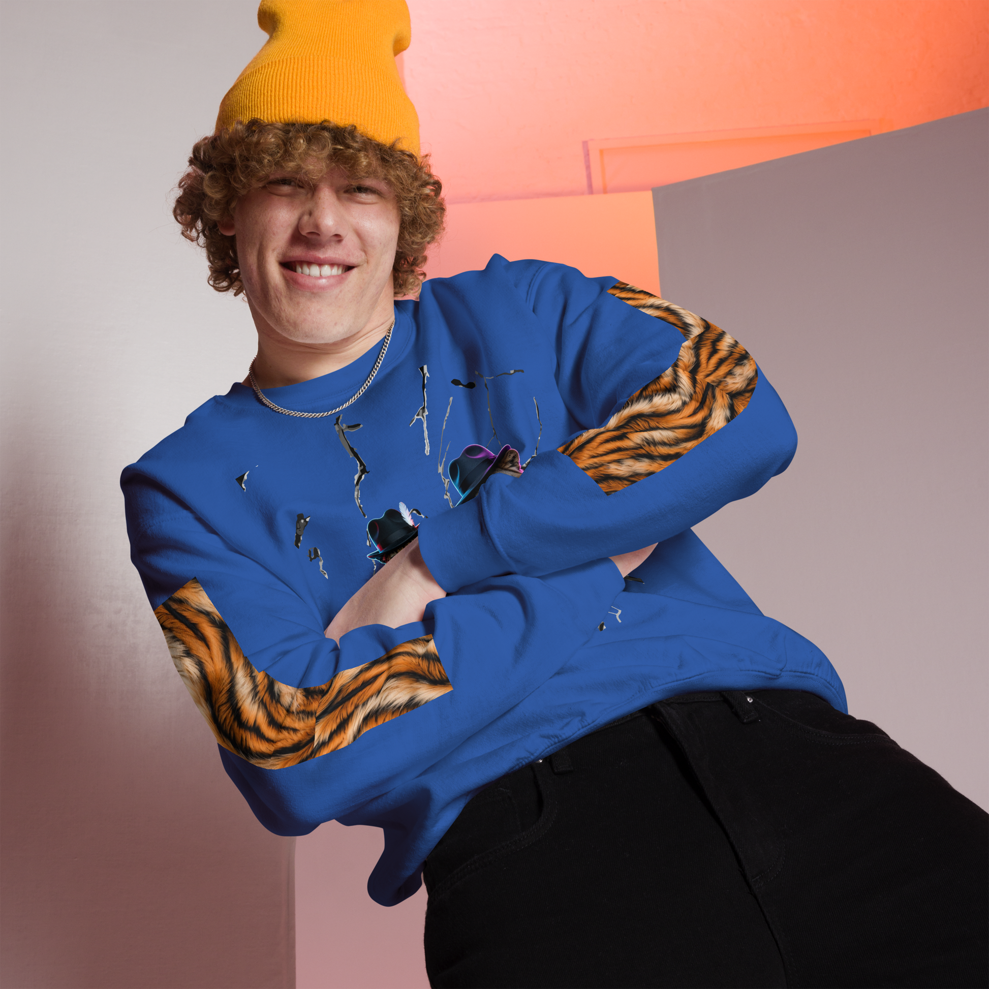 Wild Boys Feline Edition Graphic Sweatshirt - Velvet Ink Market (V.I.M)