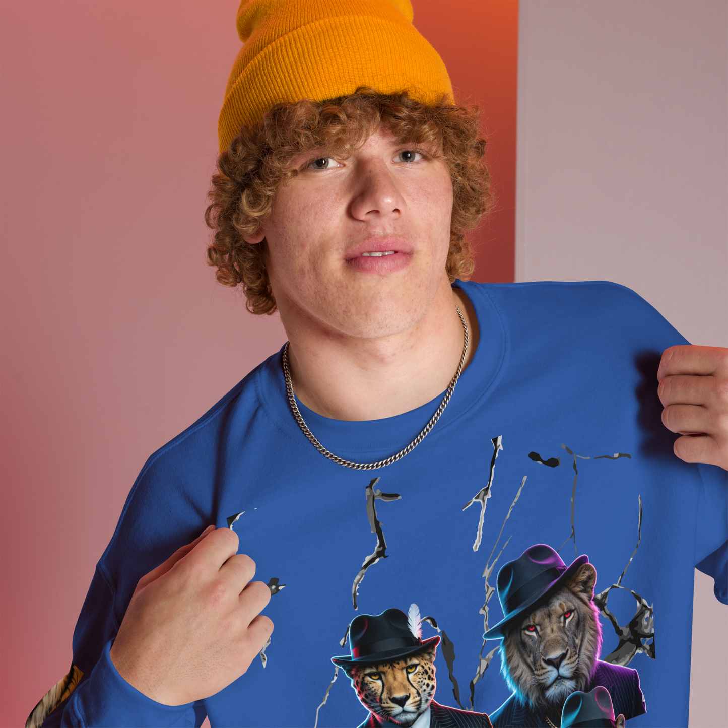 Wild Boys Feline Edition Graphic Sweatshirt - Velvet Ink Market (V.I.M)
