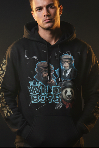 Wild Boys Primate Edition Graphic Hoodie - Velvet Ink Market (V.I.M)