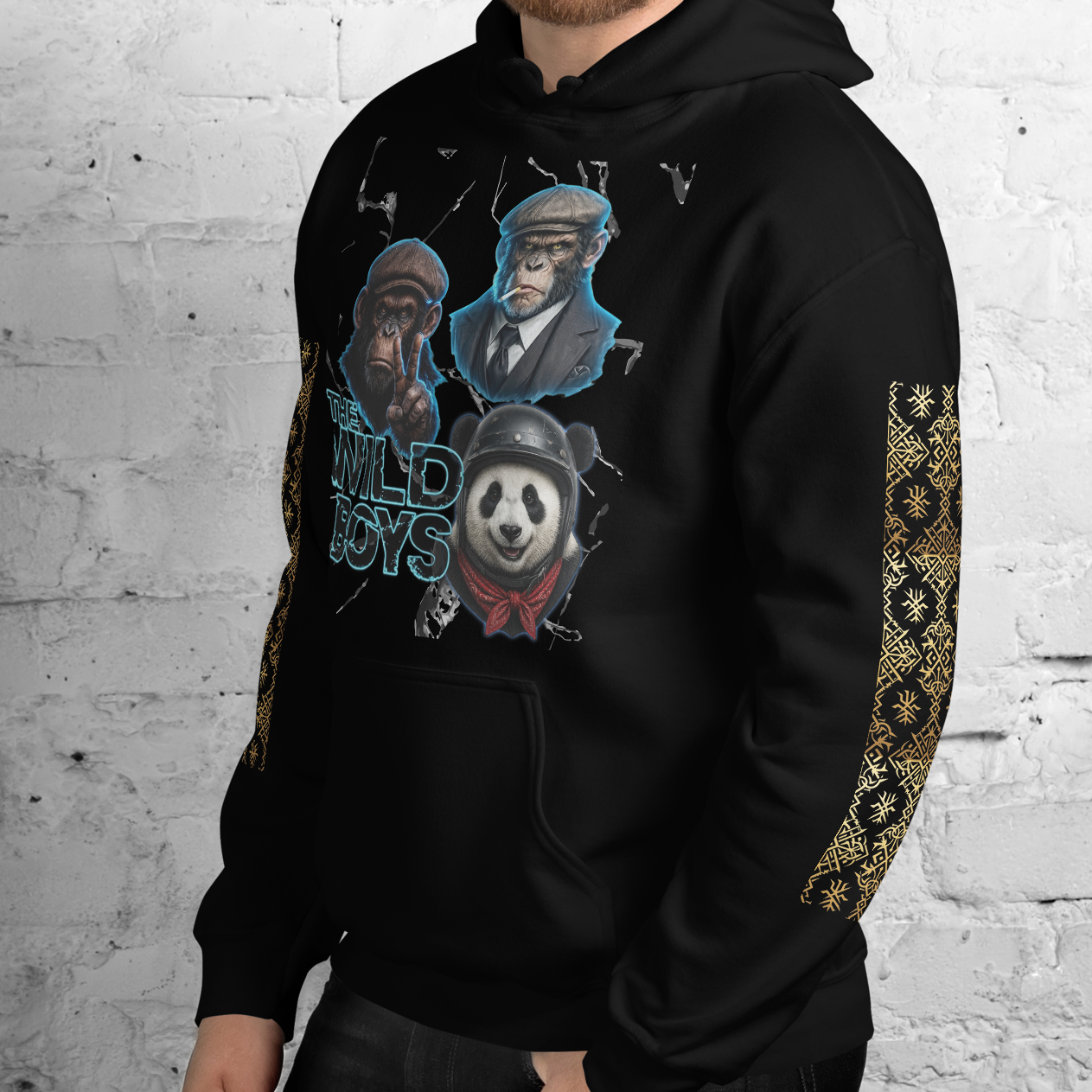 Wild Boys Primate Edition Graphic Hoodie - Velvet Ink Market (V.I.M)