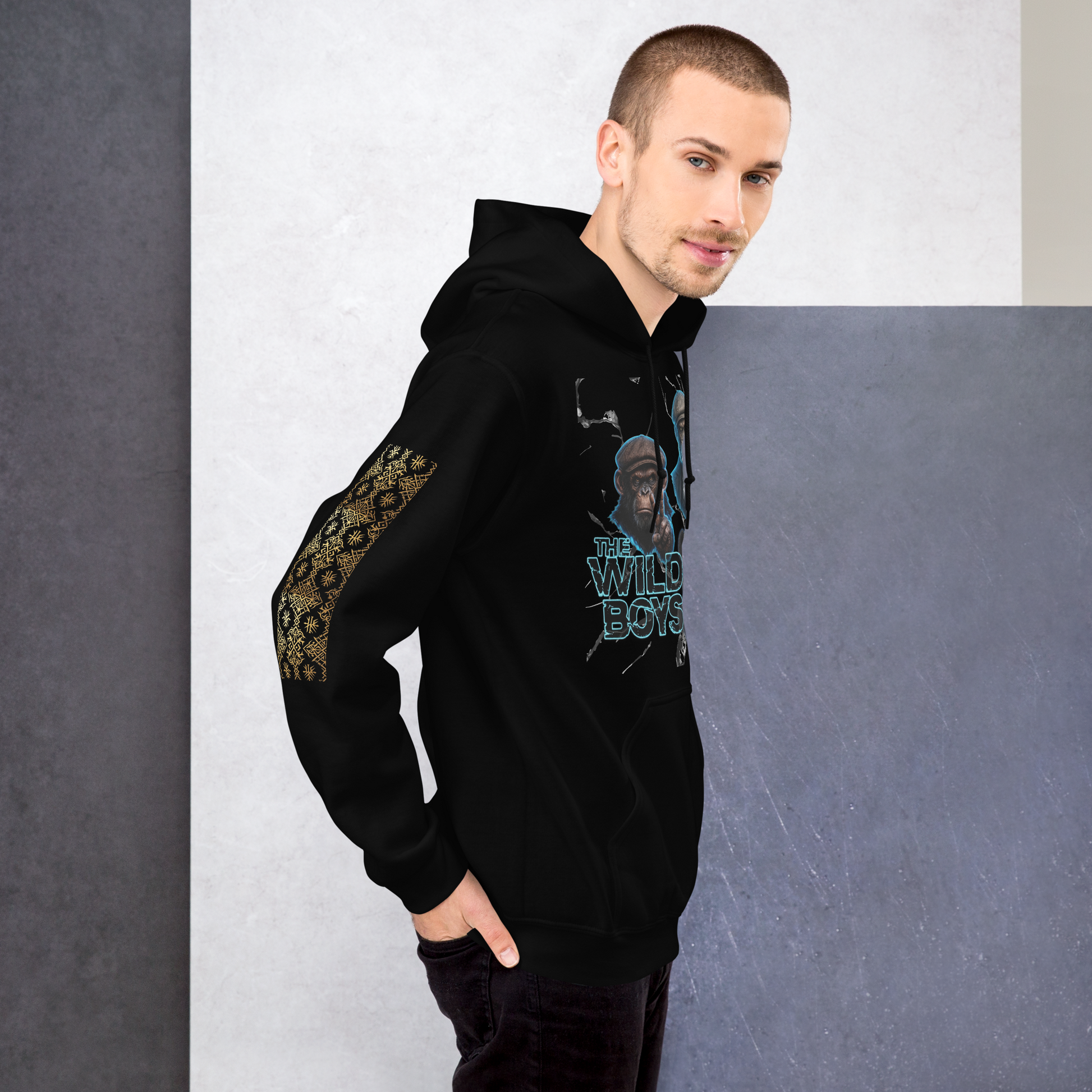 Wild Boys Primate Edition Graphic Hoodie - Velvet Ink Market (V.I.M)