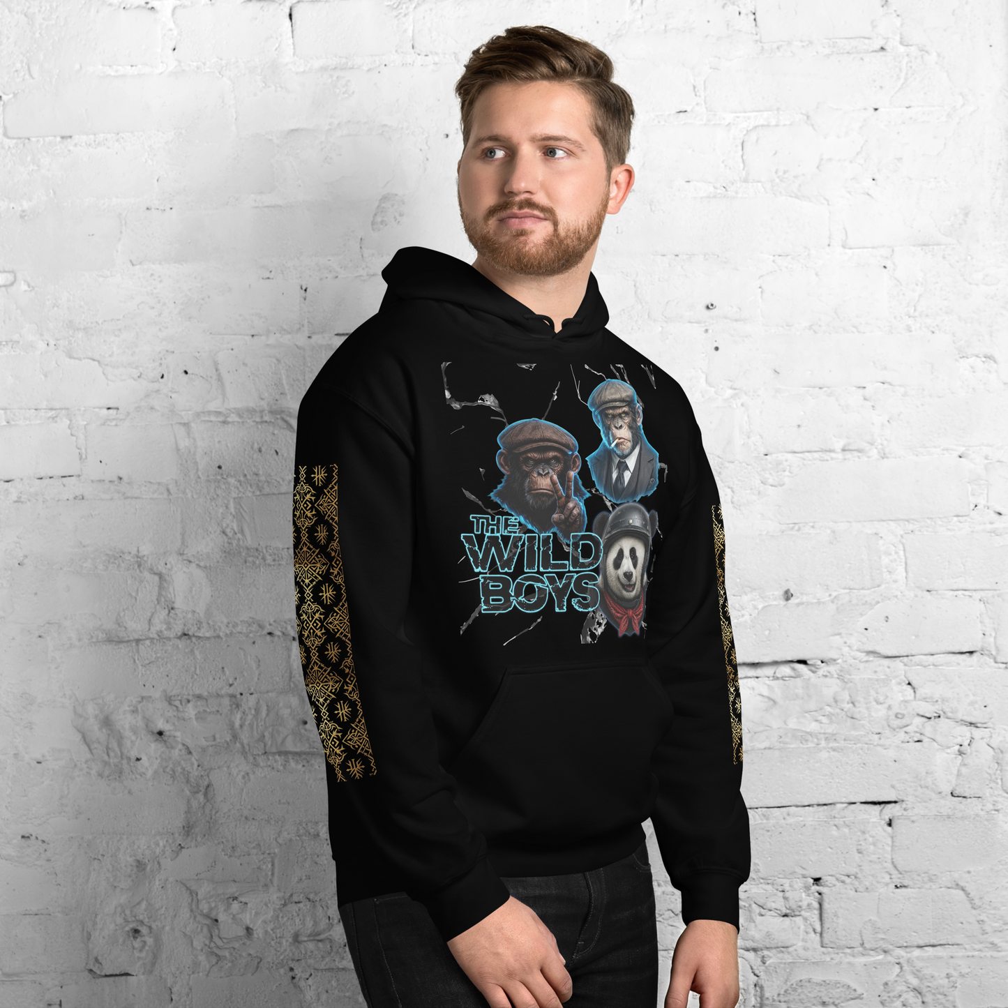 Wild Boys Primate Edition Graphic Hoodie - Velvet Ink Market (V.I.M)
