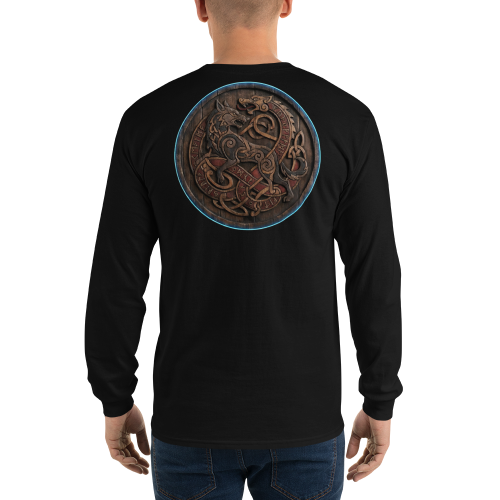 Nordic Viking Tribal Cotton Long Sleeve Shirt - Velvet Ink Market (V.I.M)