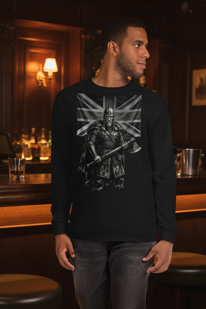 Nordic Viking Tribal Cotton Long Sleeve Shirt - Velvet Ink Market (V.I.M)