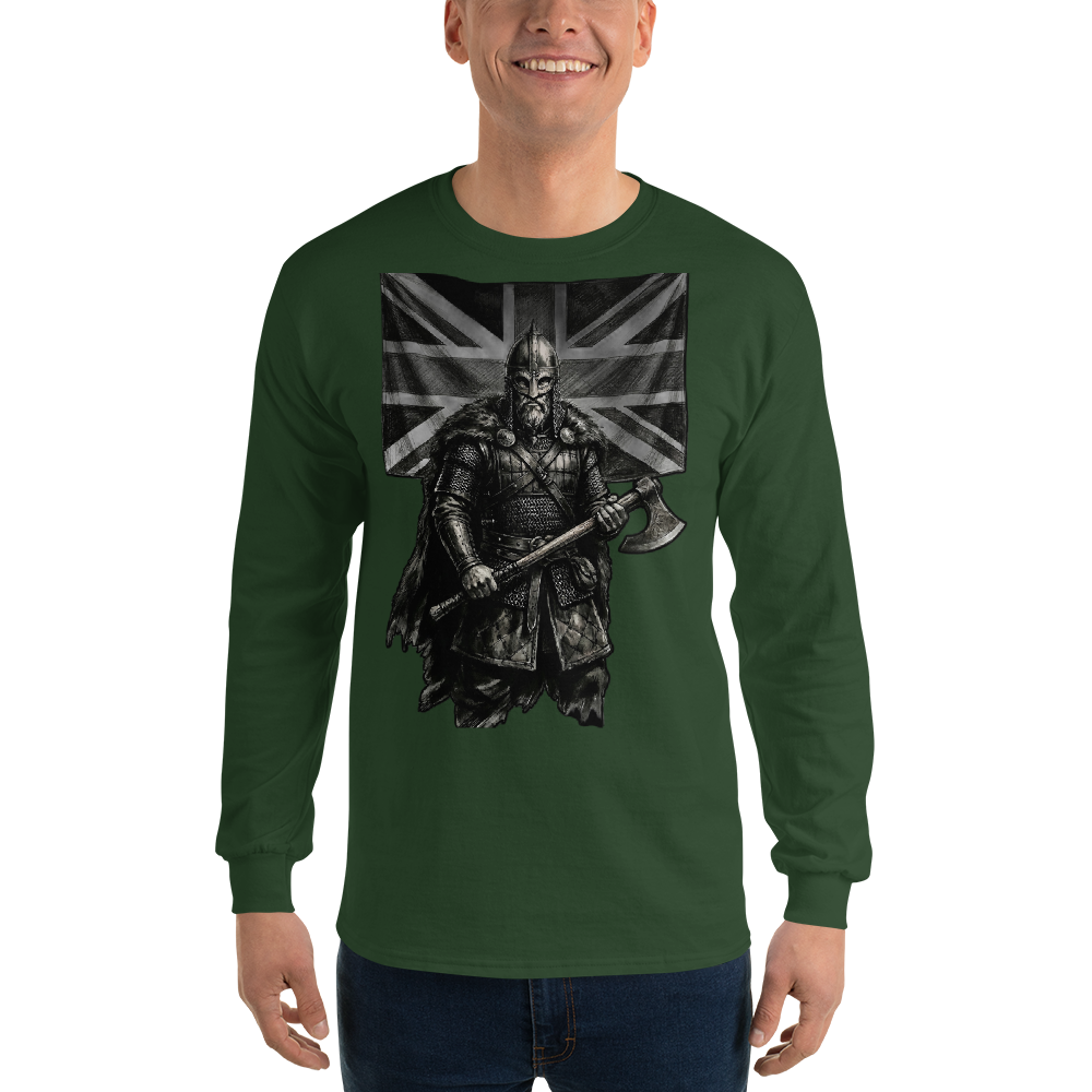 Nordic Viking Tribal Cotton Long Sleeve Shirt - Velvet Ink Market (V.I.M)