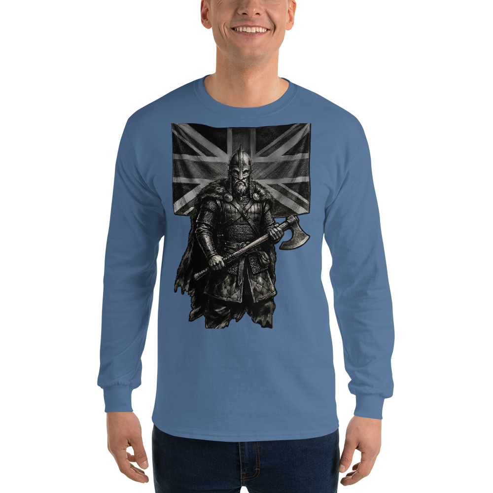 Nordic Viking Tribal Cotton Long Sleeve Shirt - Velvet Ink Market (V.I.M)