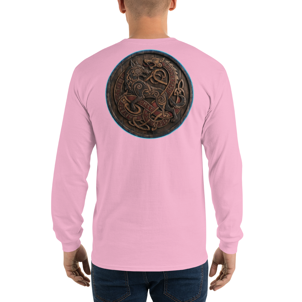 Nordic Viking Tribal Cotton Long Sleeve Shirt - Velvet Ink Market (V.I.M)