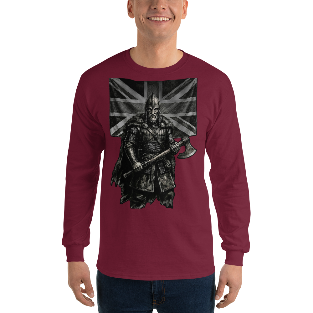 Nordic Viking Tribal Cotton Long Sleeve Shirt - Velvet Ink Market (V.I.M)
