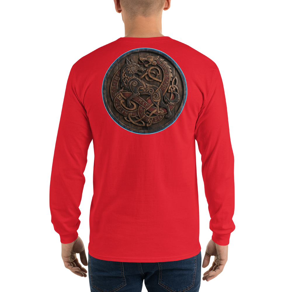 Nordic Viking Tribal Cotton Long Sleeve Shirt - Velvet Ink Market (V.I.M)