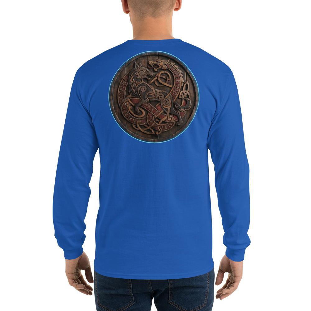 Nordic Viking Tribal Cotton Long Sleeve Shirt - Velvet Ink Market (V.I.M)