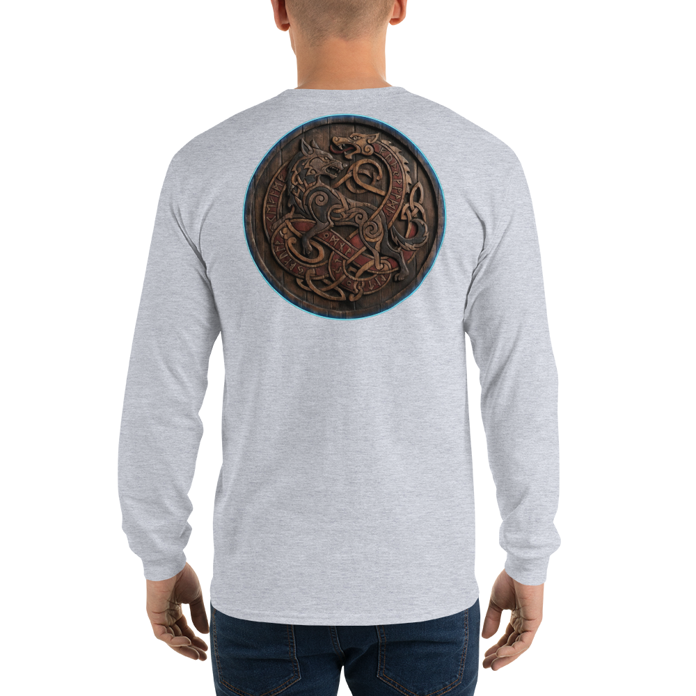 Nordic Viking Tribal Cotton Long Sleeve Shirt - Velvet Ink Market (V.I.M)