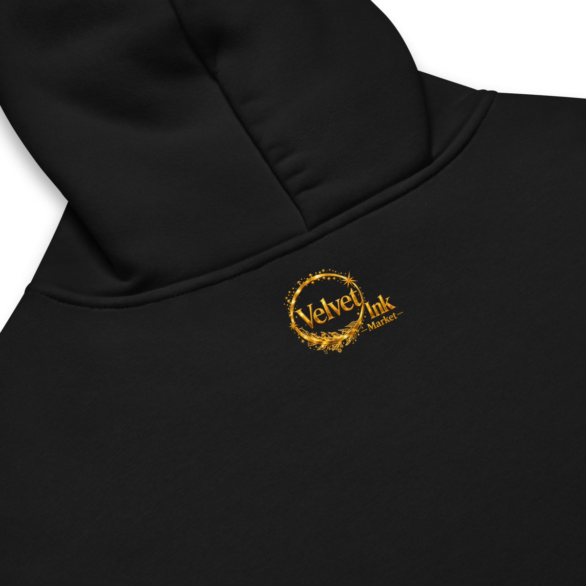 Product details for V.I.M Loyal Companion dog graphic oversized black hoodie