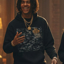 V.I.M Shadow Forge Camo Youth Heavy Blend Hoodie - Velvet Ink Market (V.I.M)